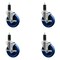 Service Caster 5'' Solid Poly Swivel 1-1/4'' Expanding Stem Caster Set with Brake, 4PK SCC-EX20S514-SPUS-TLB-114-4 - alternate 1